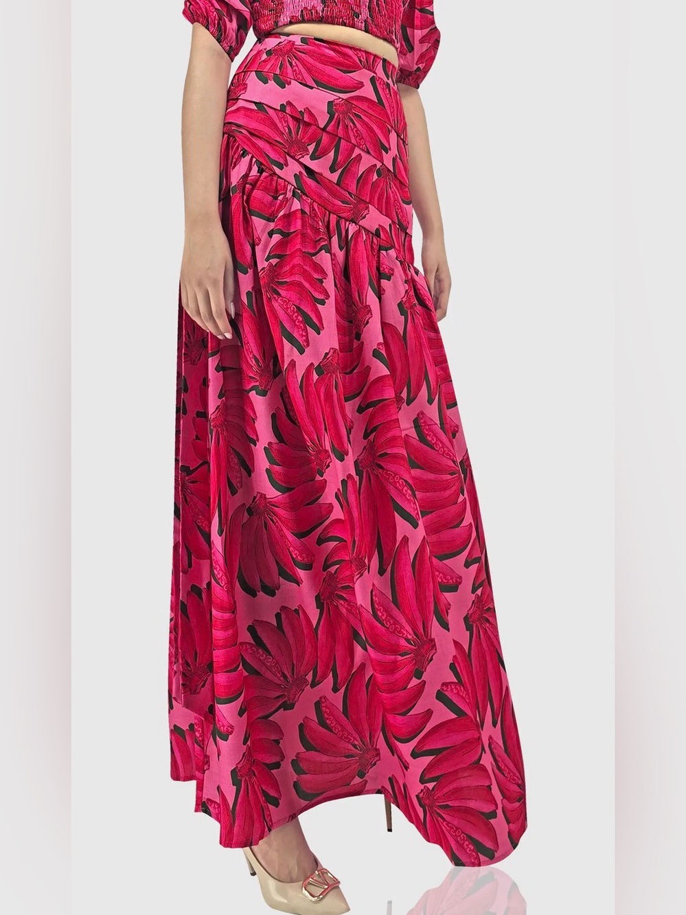 HT 360 Collective Banana Print Maxi Skirt - Size XS